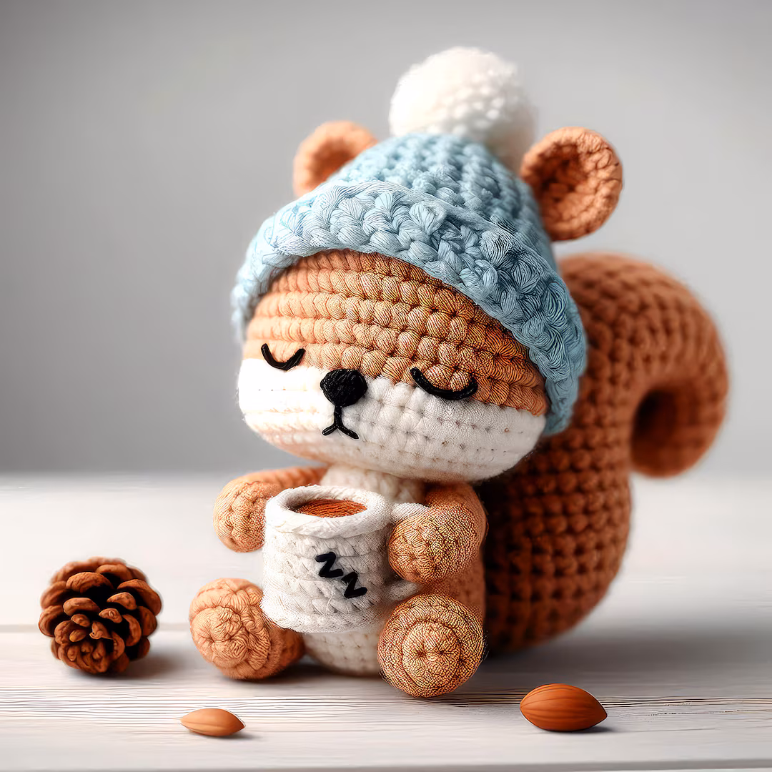 Sleepy Squirrel Crochet Pattern